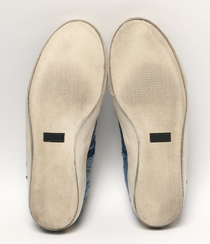 POLO RALPH LAUREN スニーカー デッキ パッチワーク INDIGO US9 メンズ SIZE 27.5cm ポロ・ラルフローレン