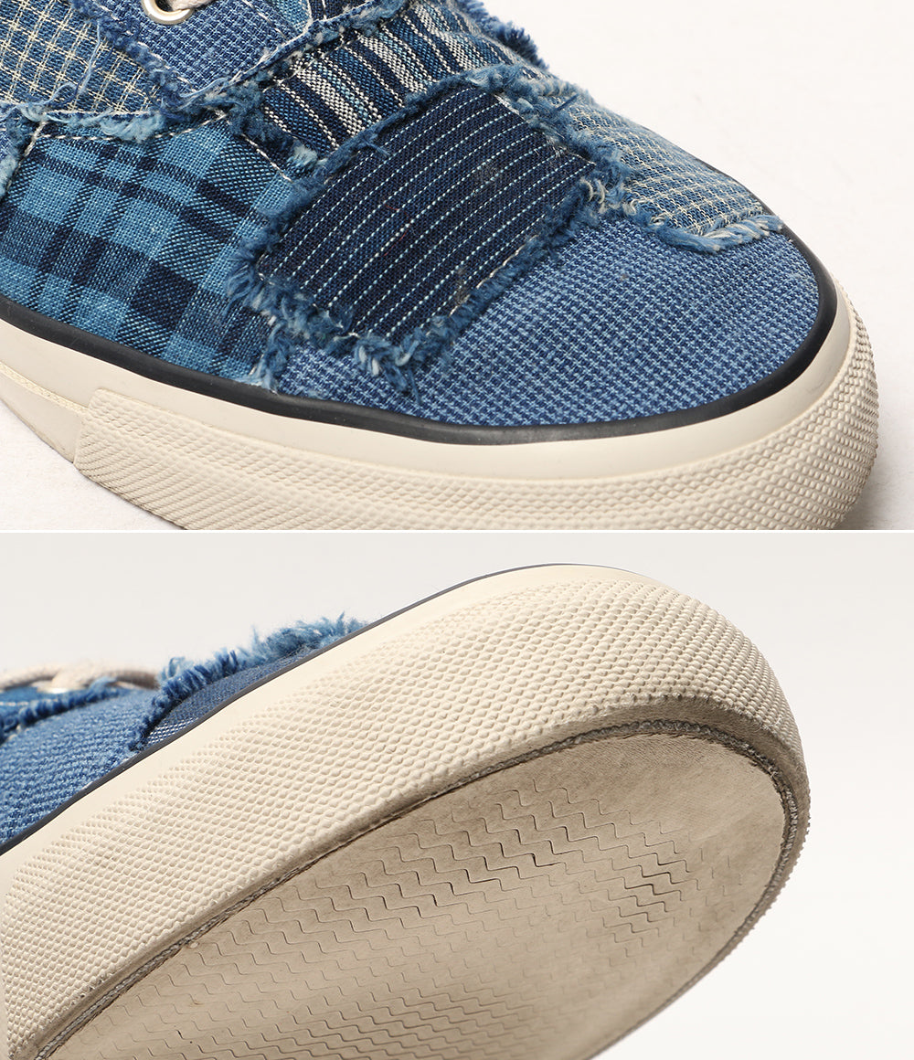 POLO RALPH LAUREN スニーカー デッキ パッチワーク INDIGO US9 メンズ SIZE 27.5cm ポロ・ラルフローレン