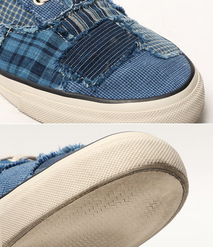 POLO RALPH LAUREN スニーカー デッキ パッチワーク INDIGO US9 メンズ SIZE 27.5cm ポロ・ラルフローレン
