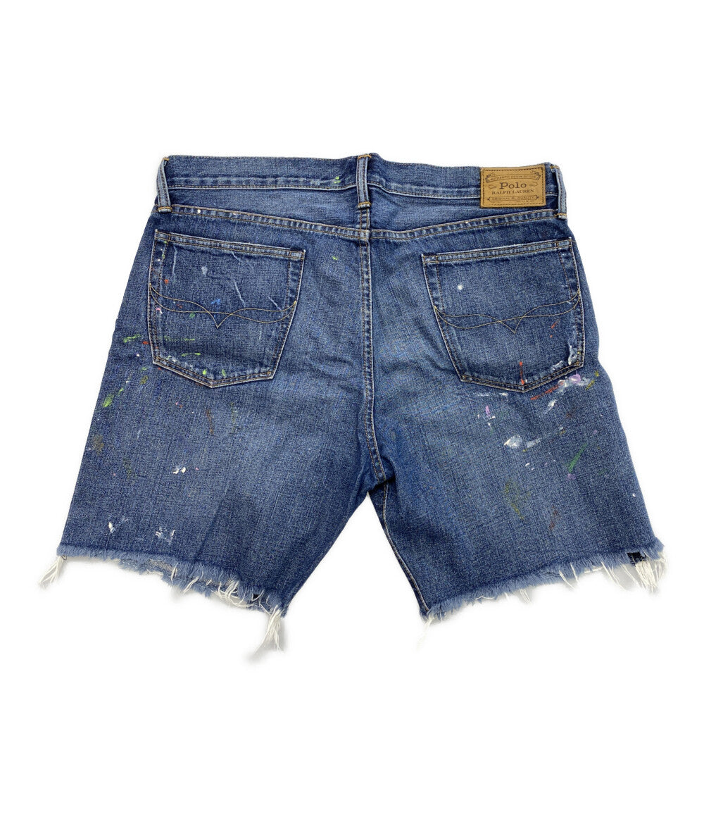 POLO RALPH LAUREN デニムショートパンツ SULLIVAN SLIM スプラッター カットオフ メンズ SIZE 36 ポロ・ラルフローレン