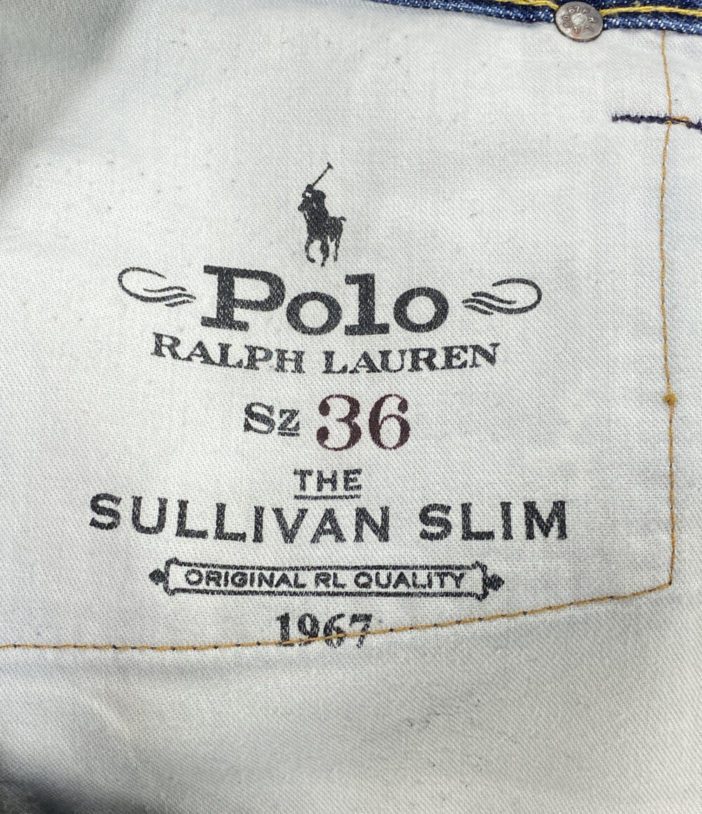POLO RALPH LAUREN デニムショートパンツ SULLIVAN SLIM スプラッター カットオフ メンズ SIZE 36 ポロ・ラルフローレン