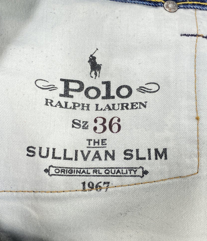 POLO RALPH LAUREN デニムショートパンツ SULLIVAN SLIM スプラッター カットオフ メンズ SIZE 36 ポロ・ラルフローレン