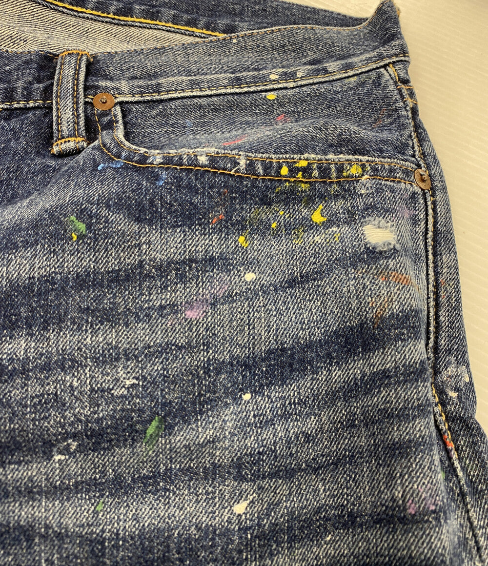 POLO RALPH LAUREN デニムショートパンツ SULLIVAN SLIM スプラッター カットオフ メンズ SIZE 36 ポロ・ラルフローレン