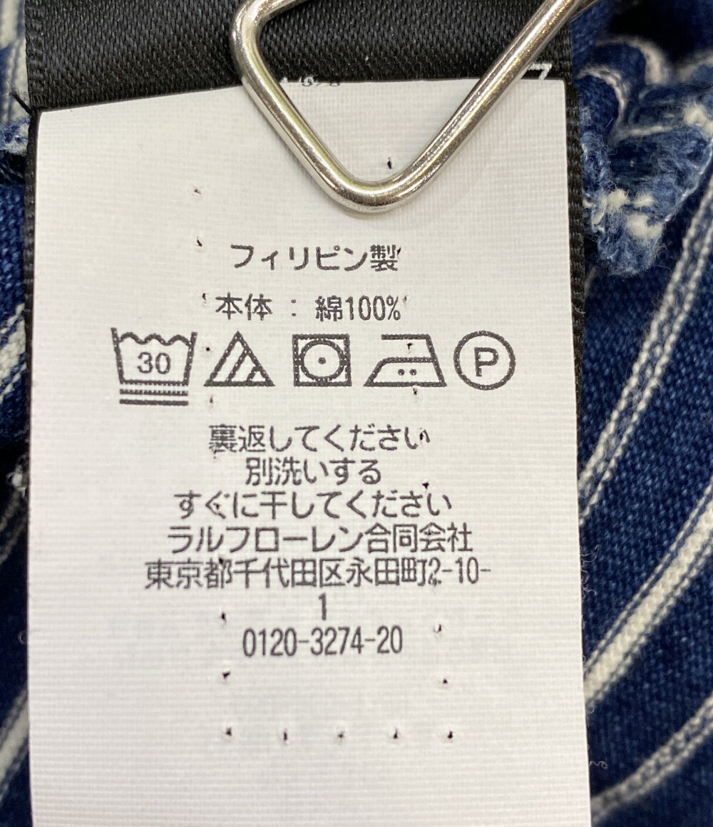 RRL RALPH LAUREN 半袖Ｔシャツ インディゴ ボーダー メンズ SIZE XL ダブルアールエル