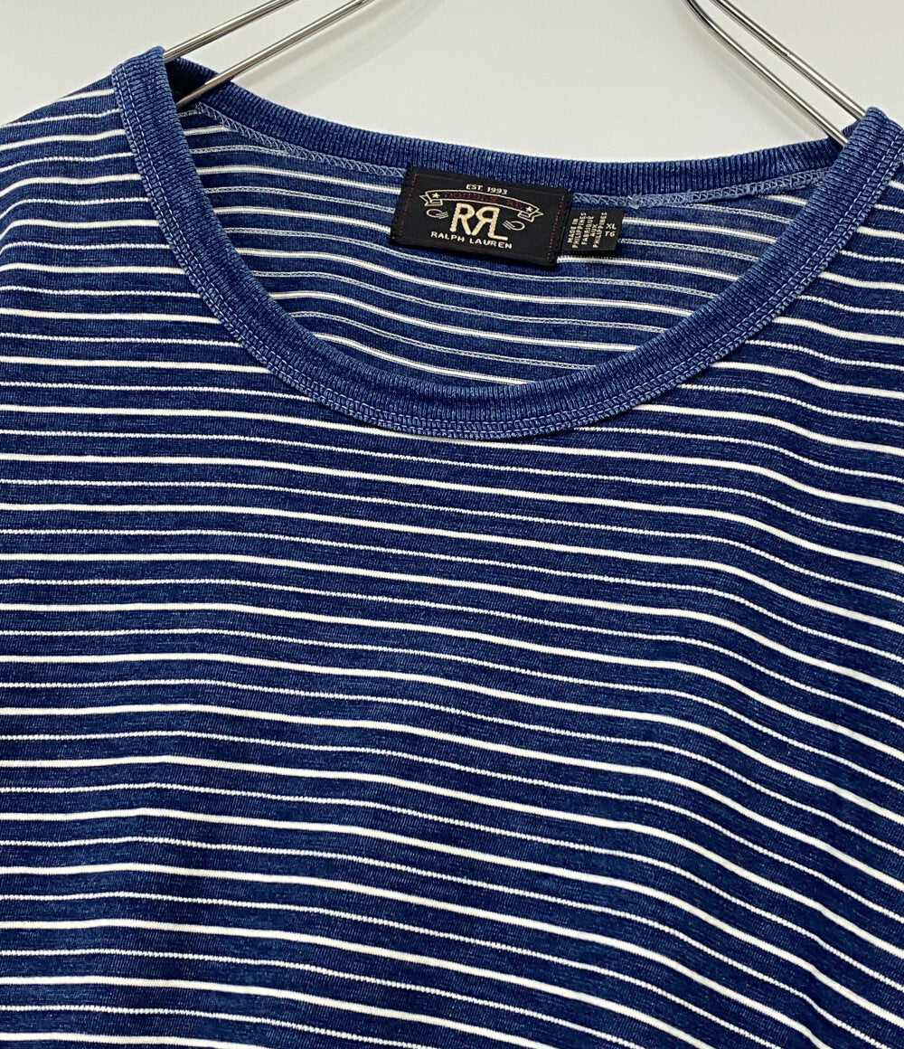 RRL RALPH LAUREN 半袖Ｔシャツ インディゴ ボーダー メンズ SIZE XL ダブルアールエル