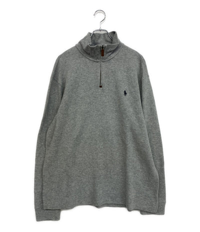 美品 POLO RALPH LAUREN スウェット ハーフジップ ライトグレー メンズ SIZE L ポロ・ラルフローレン