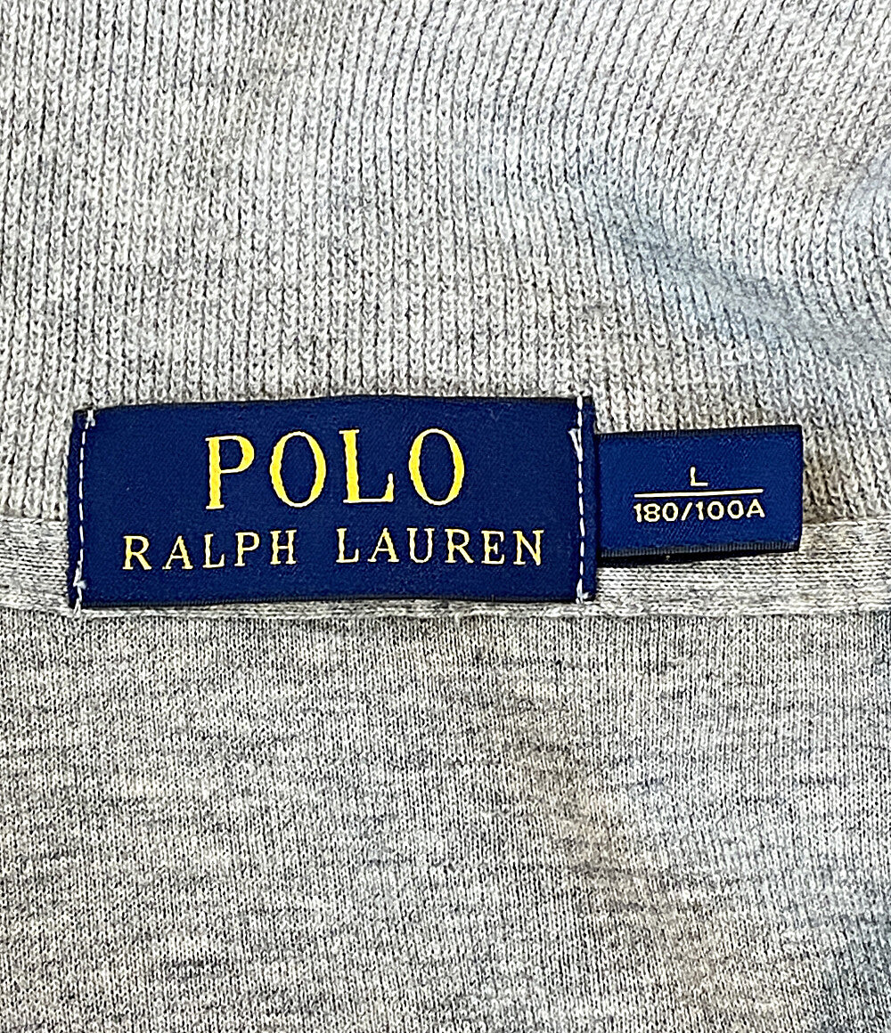 美品 POLO RALPH LAUREN スウェット ハーフジップ ライトグレー メンズ SIZE L ポロ・ラルフローレン