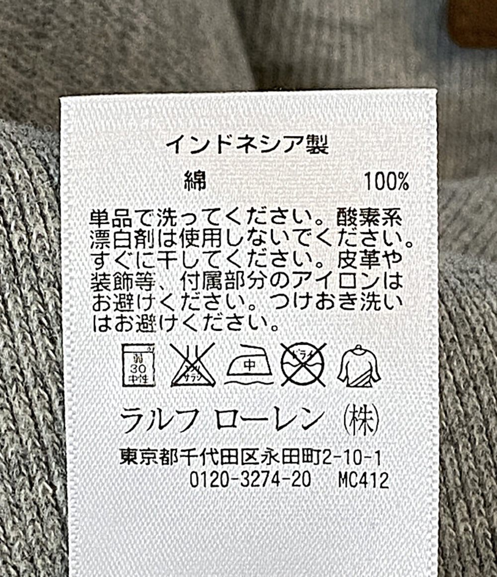 美品 POLO RALPH LAUREN スウェット ハーフジップ ライトグレー メンズ SIZE L ポロ・ラルフローレン