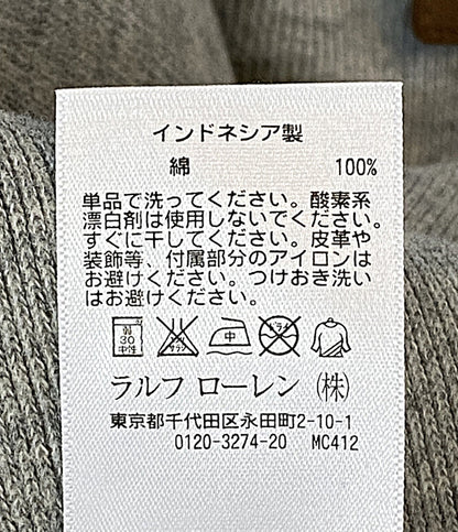 美品 POLO RALPH LAUREN スウェット ハーフジップ ライトグレー メンズ SIZE L ポロ・ラルフローレン