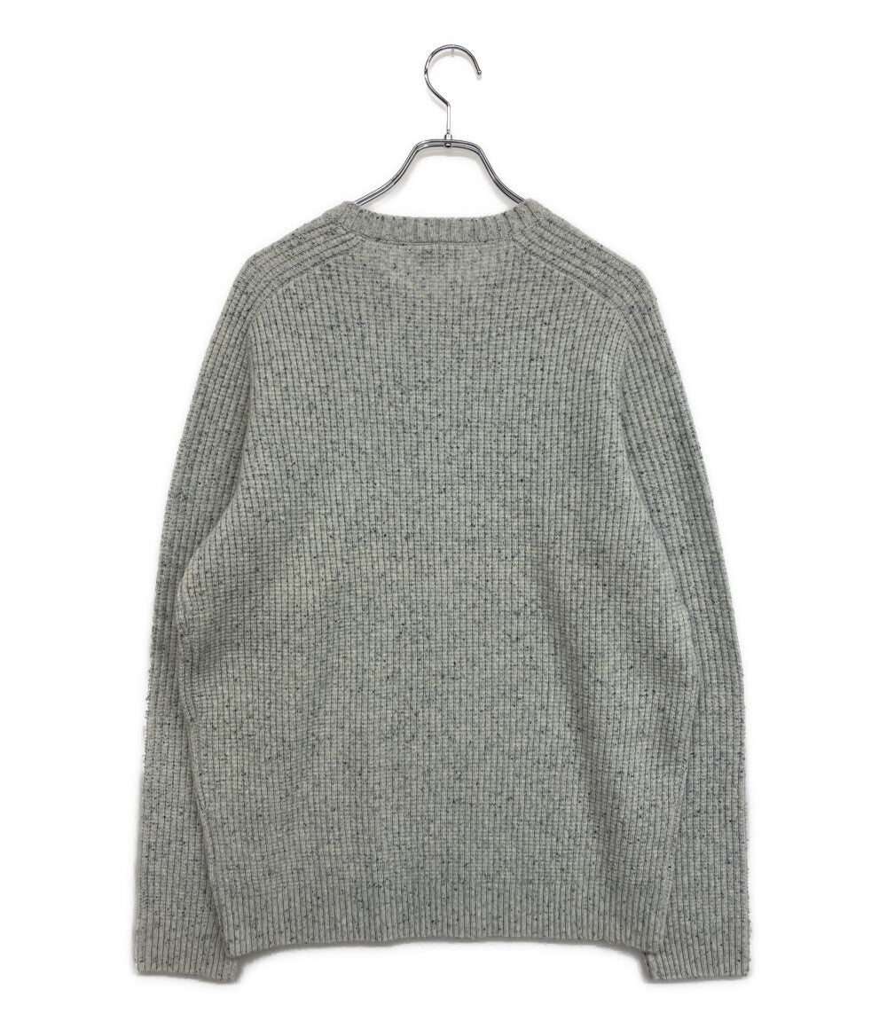 美品 LACOSTE ニット ワッフルステッチ グレー AH7080 メンズ SIZE 5 ラコステ