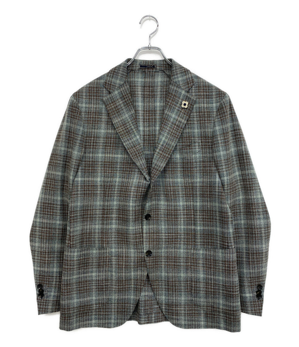 LARDINI テーラードジャケット チェック JM0526AQ メンズ SIZE 52 ラルディーニ