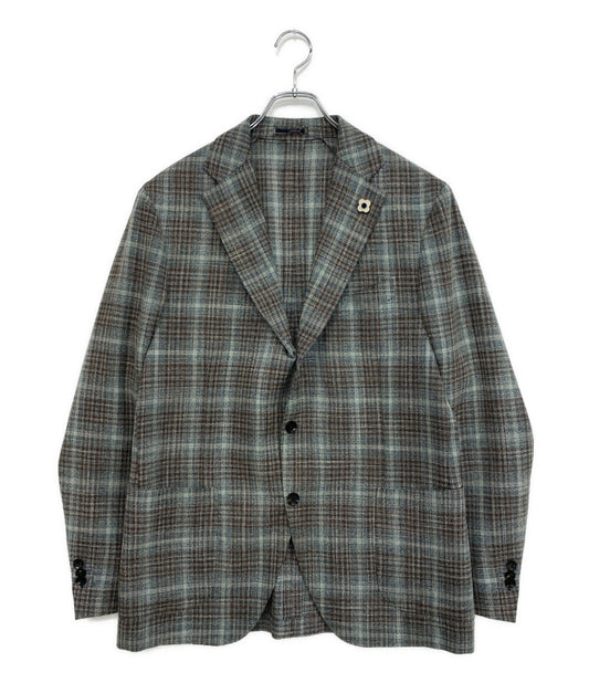 LARDINI テーラードジャケット チェック JM0526AQ メンズ SIZE 52 ラルディーニ