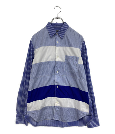 COMME des GARCONS HOMME 長袖シャツ AD2019 パッチワーク HE-B009 メンズ SIZE XS コムデギャルソンオム