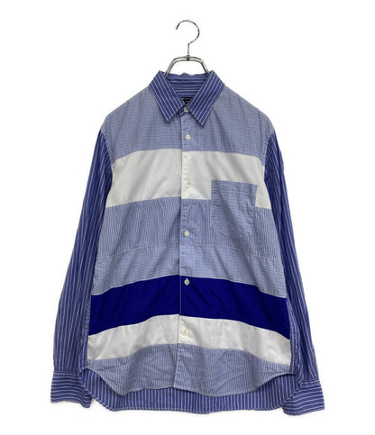 COMME des GARCONS HOMME 長袖シャツ AD2019 パッチワーク HE-B009 メンズ SIZE XS コムデギャルソンオム