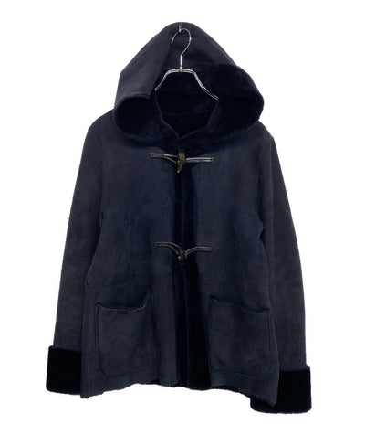 unknown アンノウン コート ネイビー 英国製 フード トグル 11-020-410-5939-3-0 レディース SIZE 8