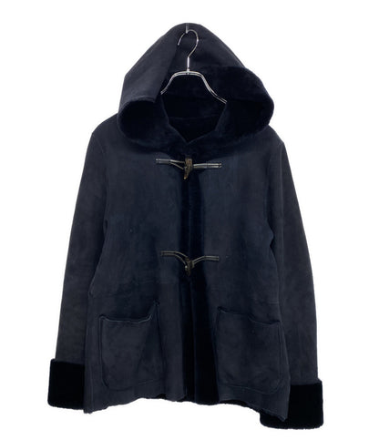 unknown アンノウン コート ネイビー 英国製 フード トグル 11-020-410-5939-3-0 レディース SIZE 8