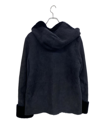 unknown アンノウン コート ネイビー 英国製 フード トグル 11-020-410-5939-3-0 レディース SIZE 8