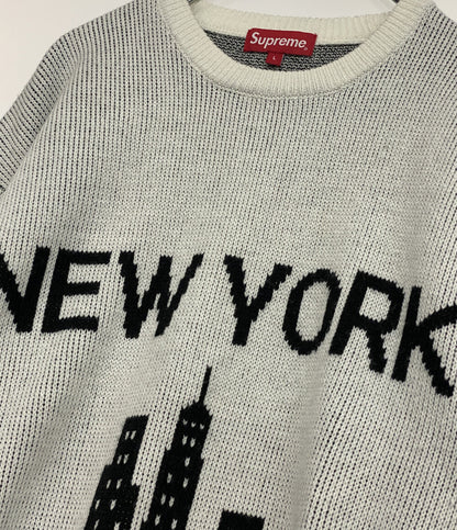 Supreme ニット NEW YORK SWEATER アクリル 20SS メンズ SIZE L シュプリーム