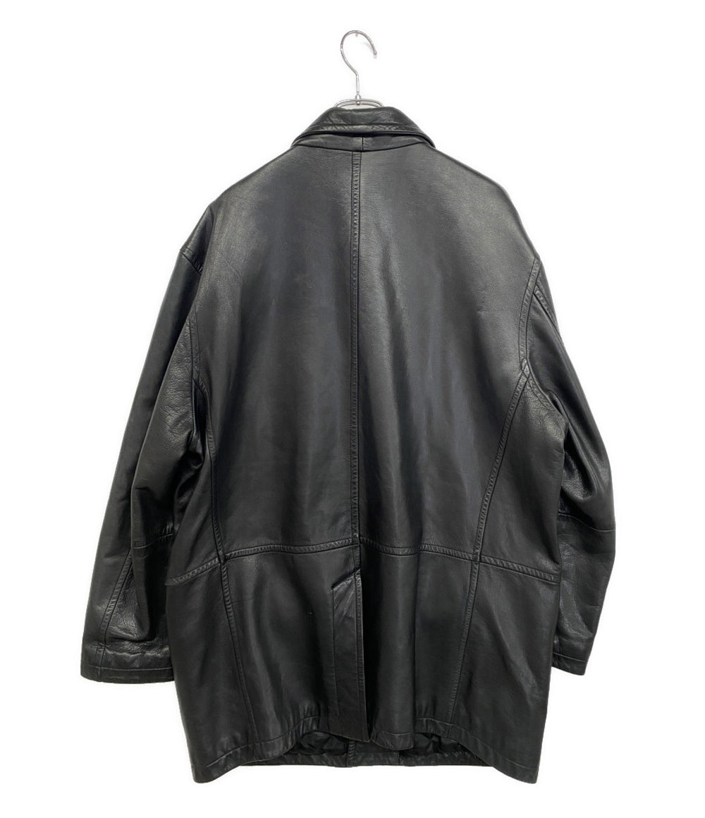 DKNY レザーカーコート 90s メンズ SIZE XL ディーケーエヌワイ
