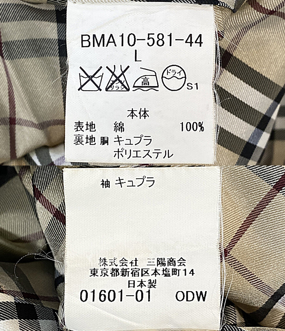 BURBERRY BLACK LABEL トレンチコート ノバチェック BMA10-581-44 日本製 BMA10-581-44 メンズ SIZE L バーバリーブラックレーベル