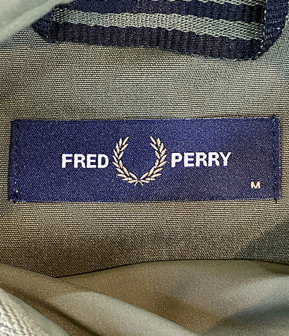 FRED PERRY モッズコート カーキ ロゴ エポレット コットン メンズ SIZE M フレッドペリー