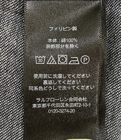 美品 RRL RALPH LAUREN 長袖シャツ スリム フィット デニム ウエスタン シャツ リンス メンズ SIZE XL ダブルアールエル