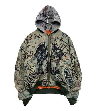MOWALOLA モワローラ ジャケット GRAFFITI BOMBER メンズ SIZE S