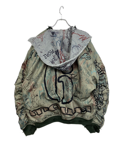 美品 MOWALOLA モワローラ ジャケット GRAFFITI BOMBER メンズ SIZE XL