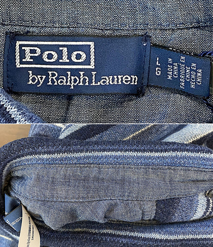 POLO RALPH LAUREN カーディガン パッチワーク コットンリネン メンズ SIZE L ポロ・ラルフローレン