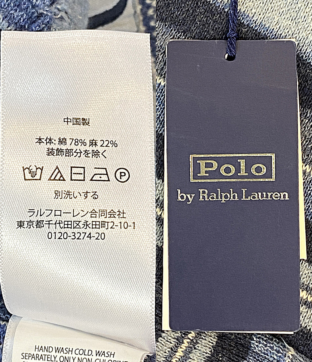 POLO RALPH LAUREN カーディガン パッチワーク コットンリネン メンズ SIZE L ポロ・ラルフローレン