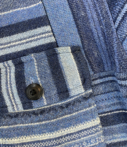 POLO RALPH LAUREN カーディガン パッチワーク コットンリネン メンズ SIZE L ポロ・ラルフローレン
