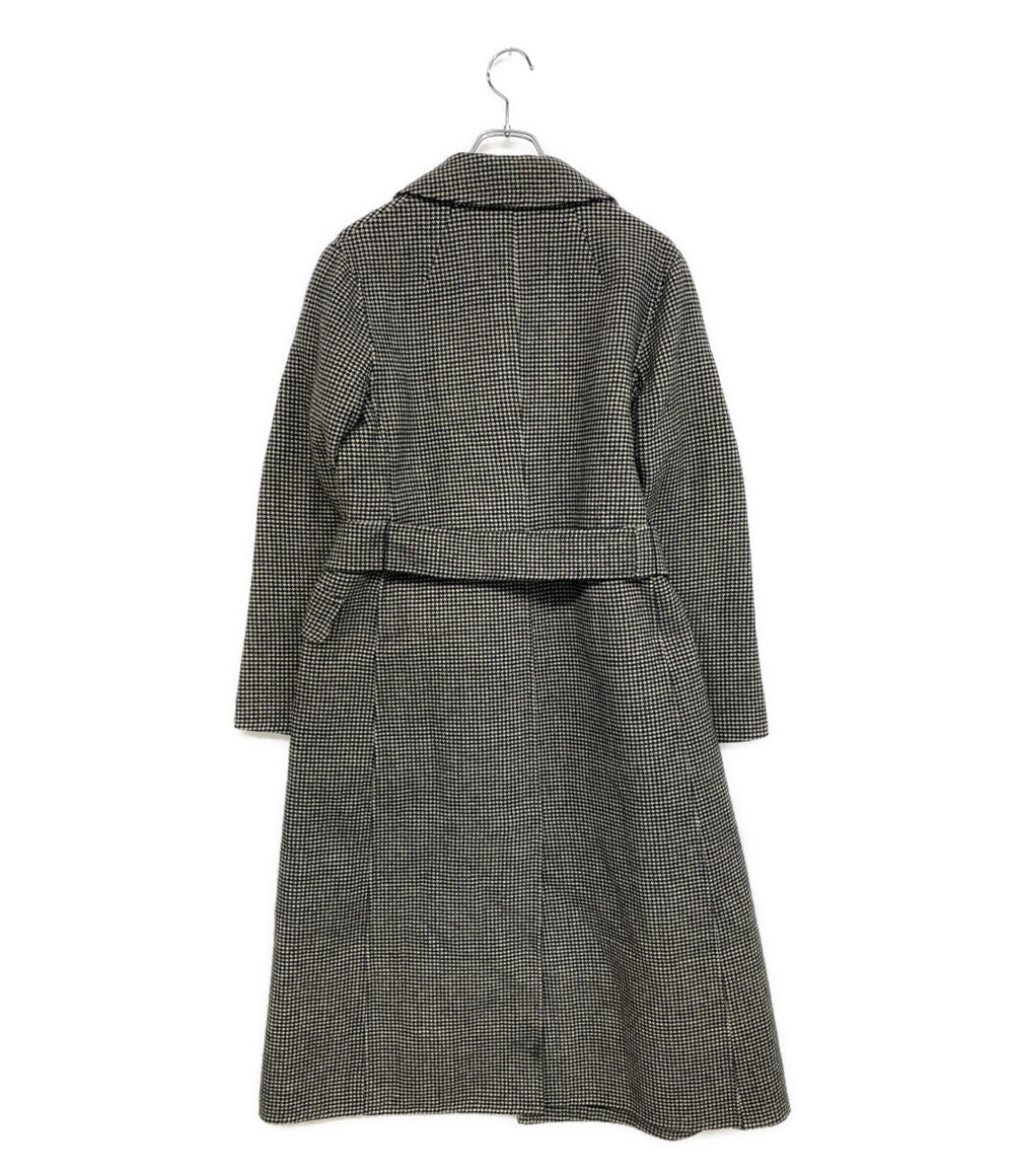 S MAX MARA DESIGN FOR EASY LIVING コート CUCITO AMANO HANDMEDE 千鳥格子 レディース SIZE 40 エスマックスマーラ