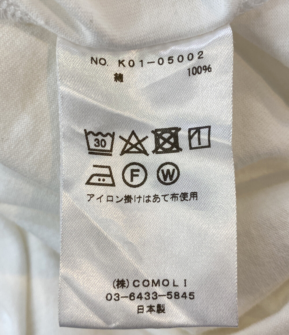 COMOLI 半袖Ｔシャツ ボートネック k01-05002 ホワイト メンズ SIZE 1 コモリ