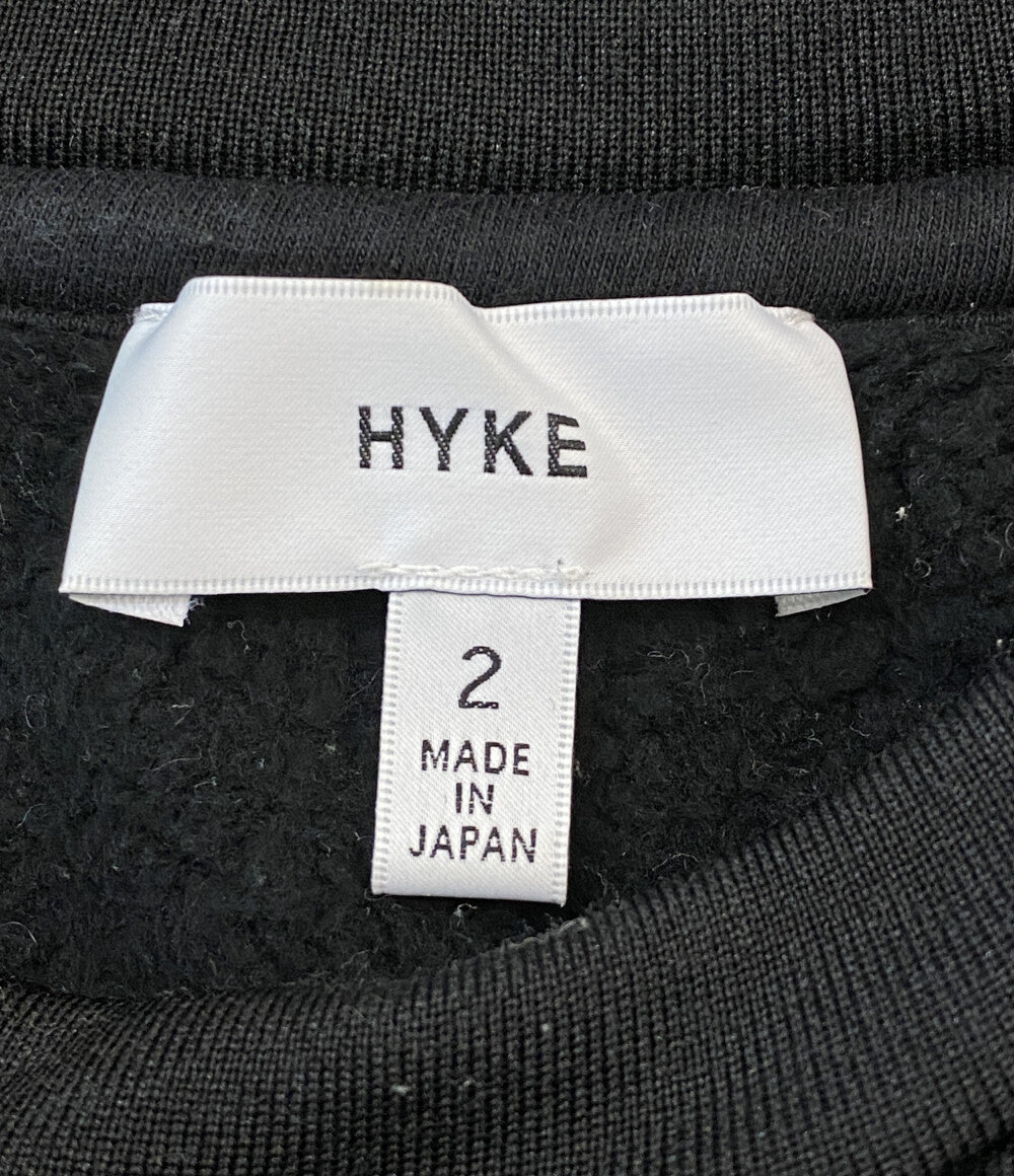 HYKE スウェット ブラック 裏起毛 レディース SIZE 2 ハイク