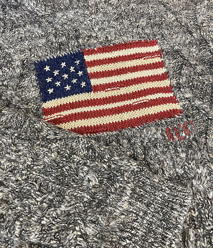 POLO RALPH LAUREN ニット フラッグ アルパカブレンド タートルネック ミックス メンズ SIZE XL ポロ・ラルフローレン