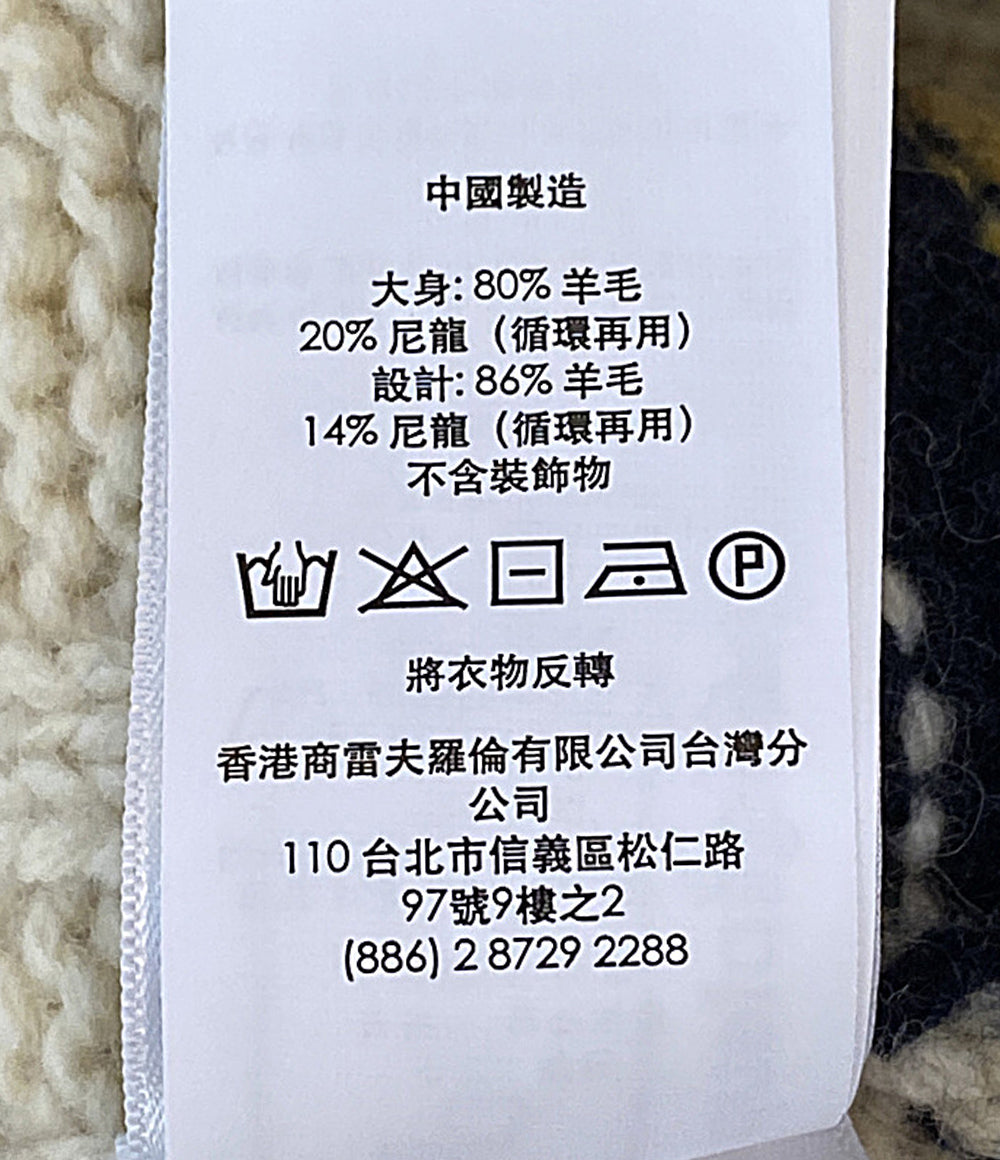 美品 POLO RALPH LAUREN ニット CABLE KNIT WOOL BLEND TURTLENECK SW メンズ SIZE L ポロ・ラルフローレン