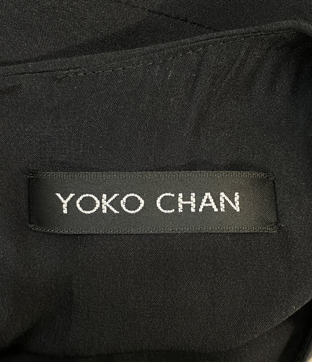 美品 YOKO CHAN ノースリーブワンピース ツイード 切り返し YCD-215-182 レディース SIZE 36 ヨーコチャン