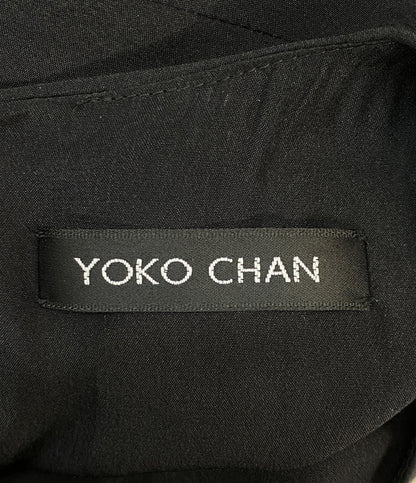 美品 YOKO CHAN ノースリーブワンピース ツイード 切り返し YCD-215-182 レディース SIZE 36 ヨーコチャン