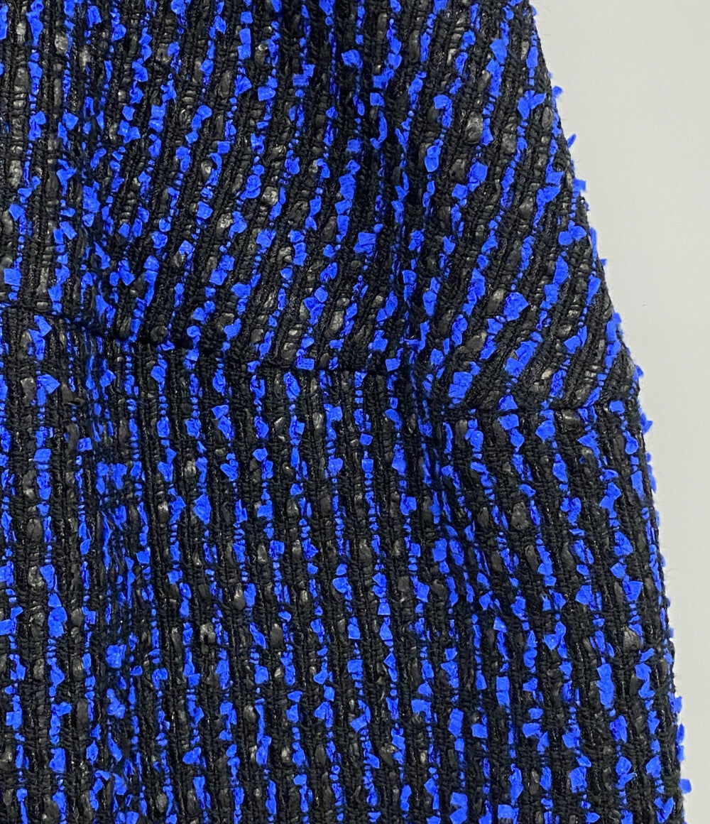 美品 YOKO CHAN ノースリーブワンピース ツイード 切り返し YCD-215-182 レディース SIZE 36 ヨーコチャン
