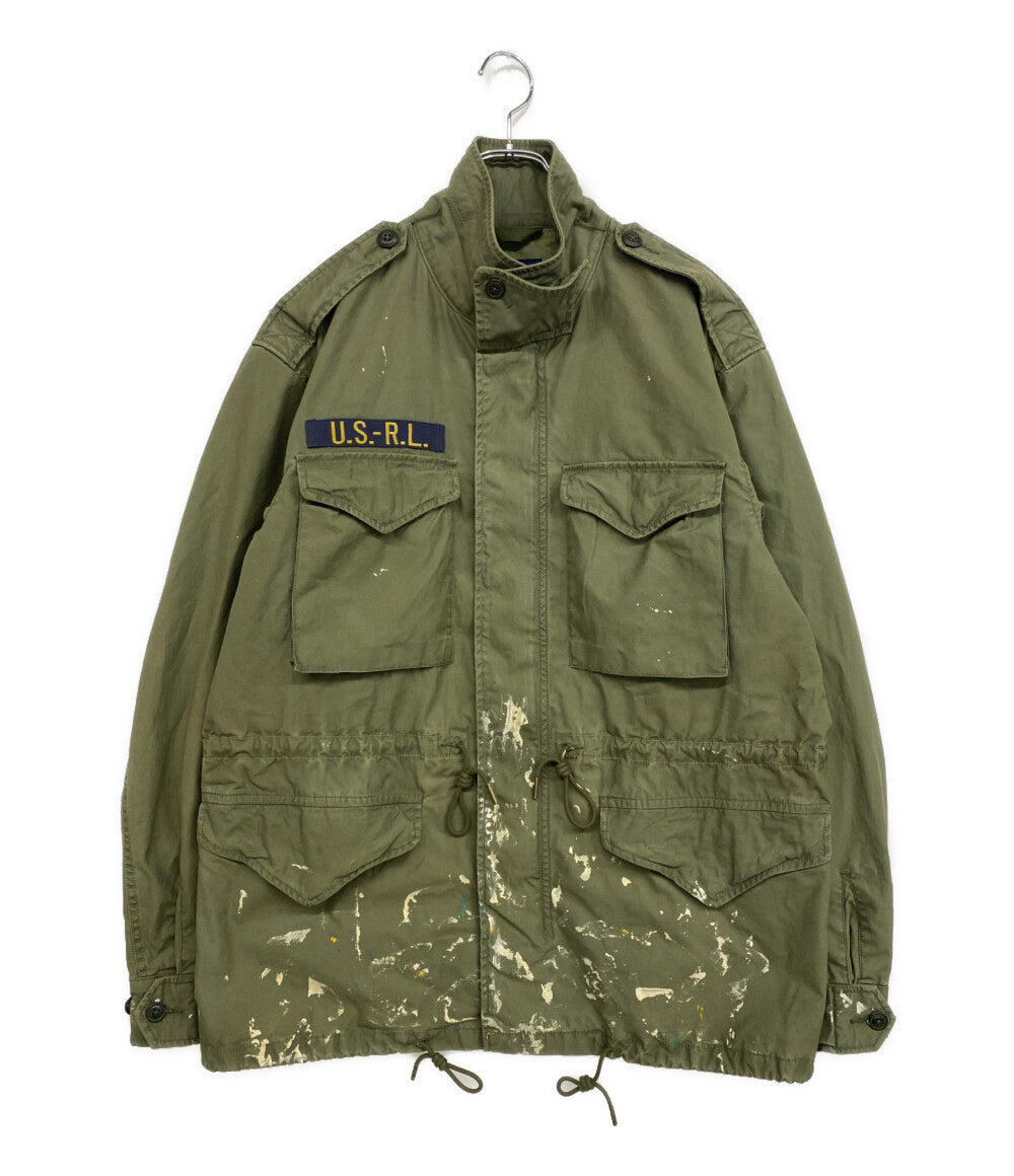 POLO RALPH LAUREN ジャケット M47 PAINT-SPLATTER TWILL FIELD JKT OLV メンズ SIZE L ポロ・ラルフローレン