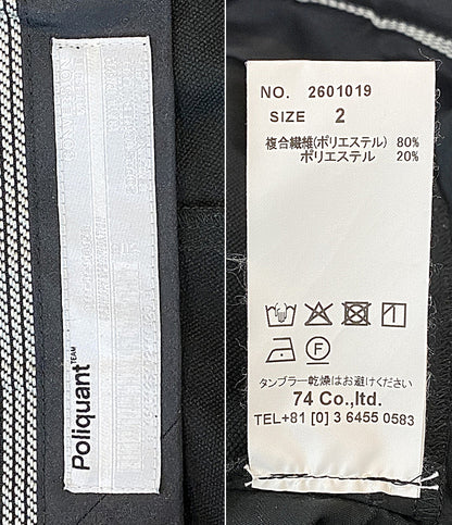 Poliquant パンツ HEM ADJUSTABLE 3D TROUSER BLK 2601019 メンズ SIZE 2 ポリクアント