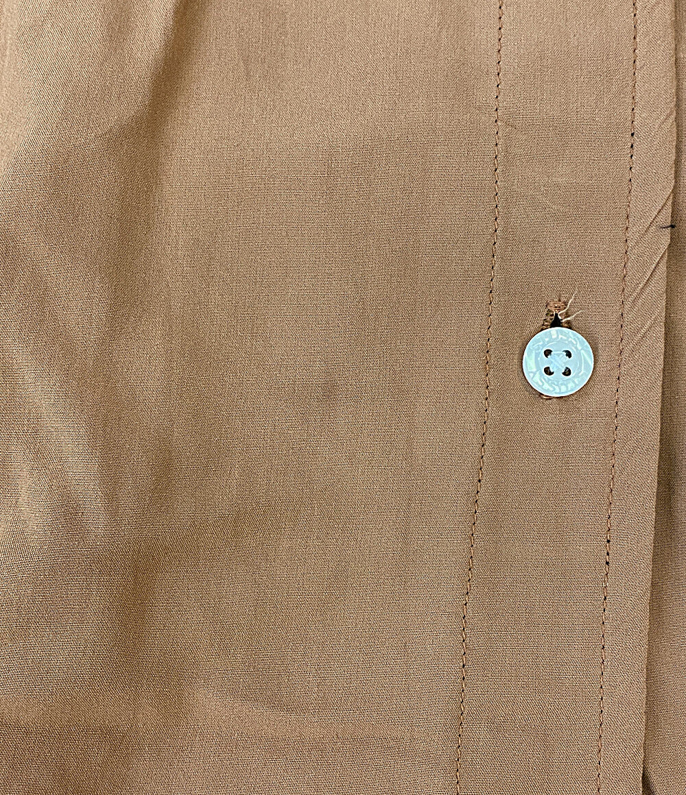 STUSSY 半袖ワンピース ボウリングシャツ 胸ロゴ レディース SIZE S ステューシー