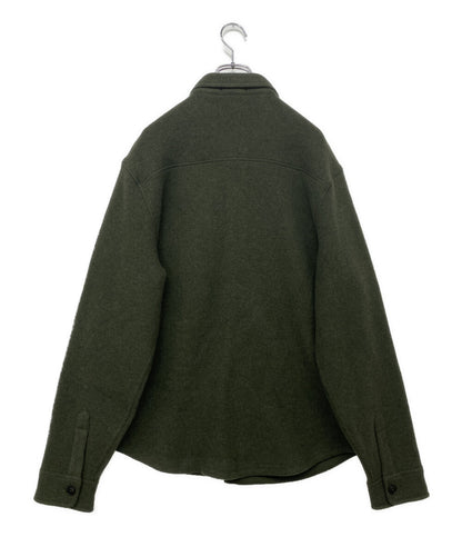美品 POLO RALPH LAUREN ダブルフェイスド ウールブレンド シャツジャケット OLIVE メンズ SIZE L ポロ・ラルフローレン