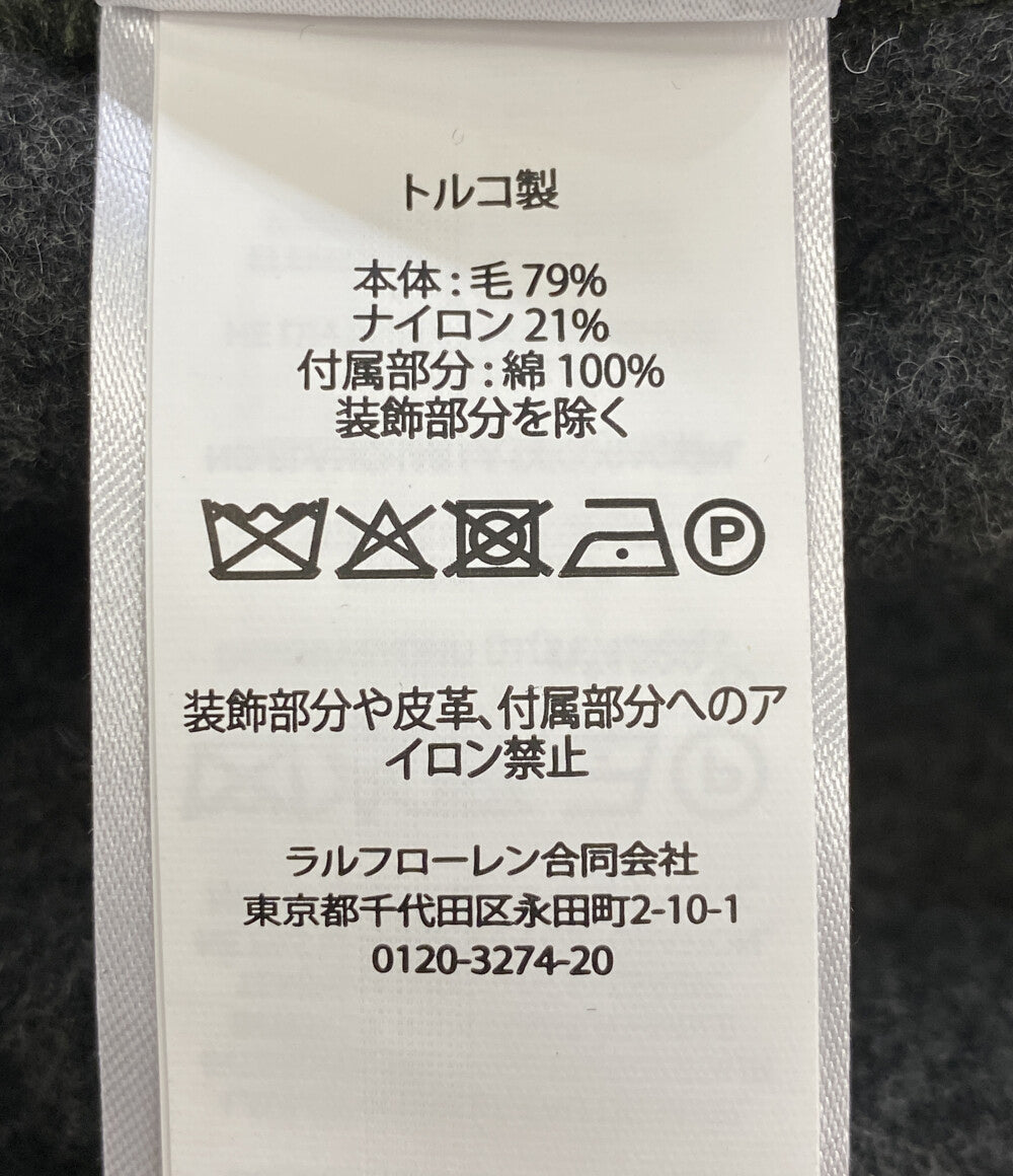 美品 POLO RALPH LAUREN ダブルフェイスド ウールブレンド シャツジャケット OLIVE メンズ SIZE L ポロ・ラルフローレン