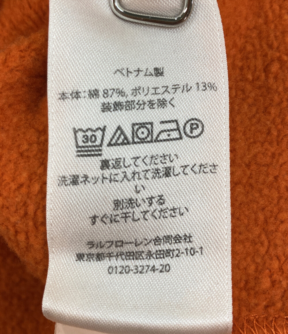 POLO RALPH LAUREN スウェット 両Vガゼット ポケ付 オレンジ メンズ