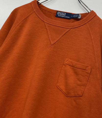 POLO RALPH LAUREN スウェット 両Vガゼット ポケ付 オレンジ メンズ SIZE L ポロ・ラルフローレン
