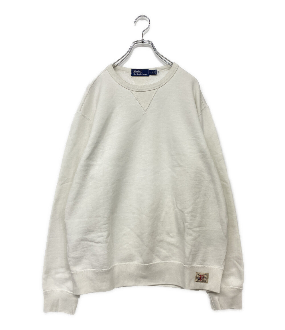 POLO RALPH LAUREN スウェット 両Vガゼット ポケ付 ホワイト メンズ SIZE L ポロ・ラルフローレン