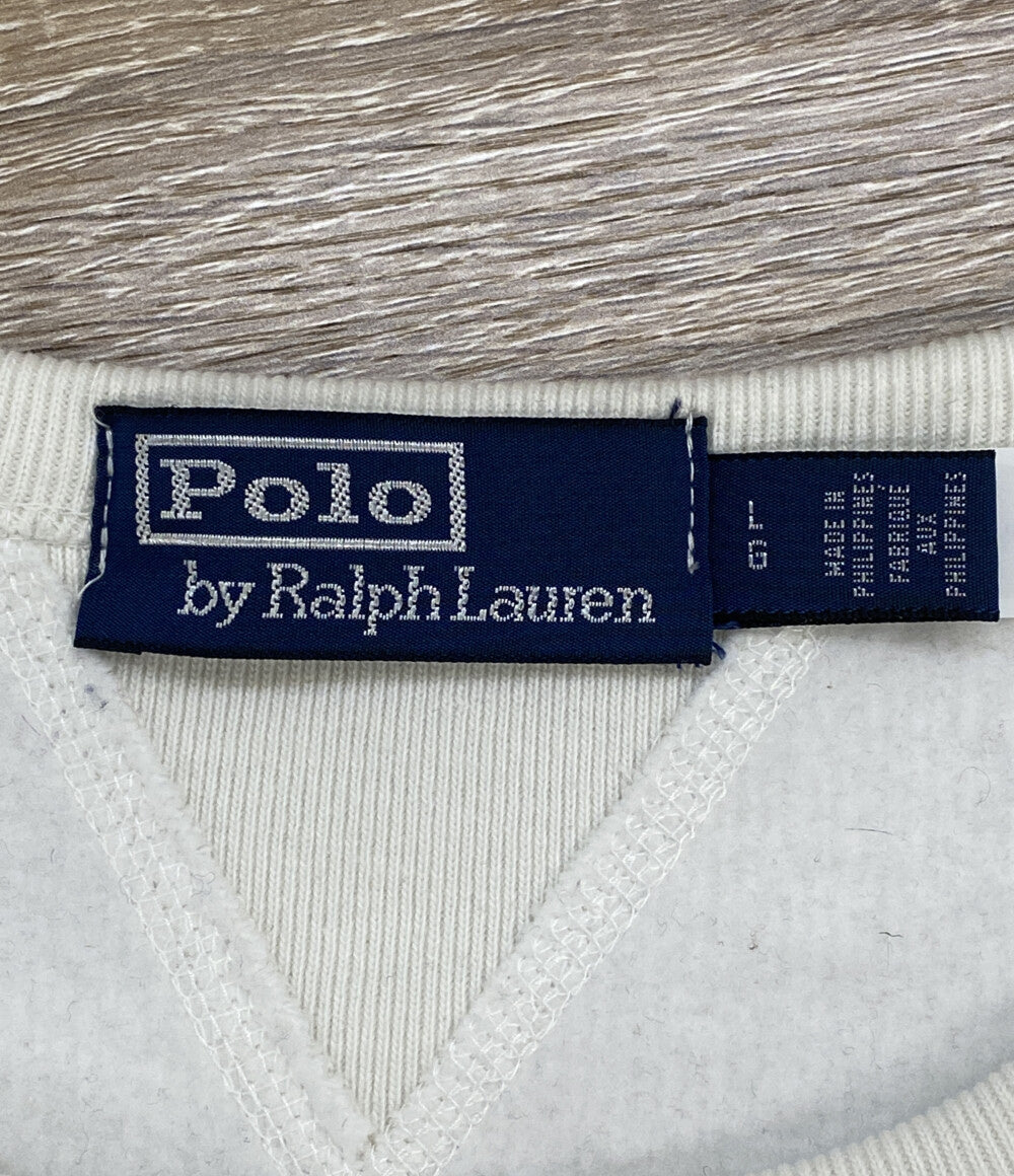 POLO RALPH LAUREN スウェット 両Vガゼット ポケ付 ホワイト メンズ SIZE L ポロ・ラルフローレン