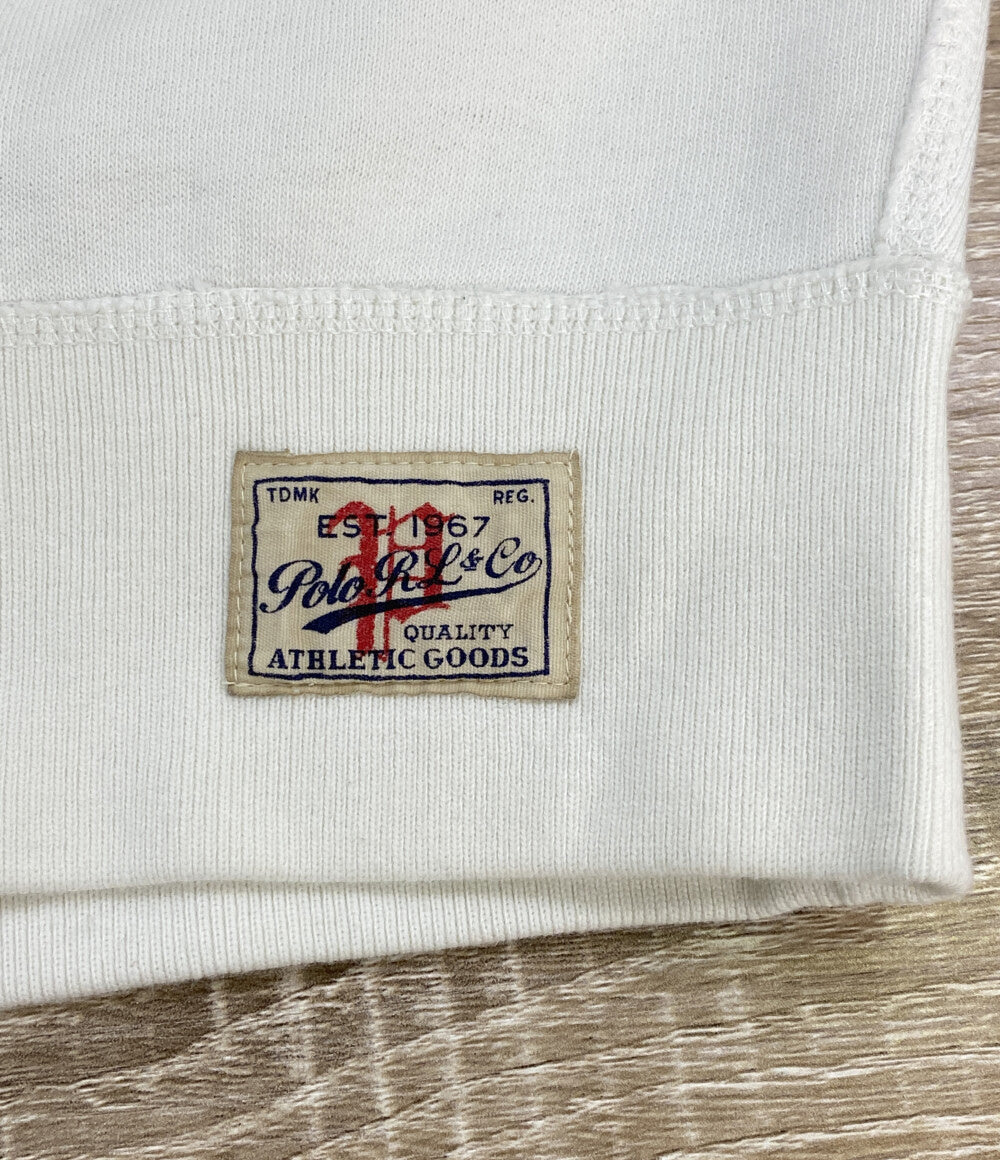 POLO RALPH LAUREN スウェット 両Vガゼット ポケ付 ホワイト メンズ SIZE L ポロ・ラルフローレン