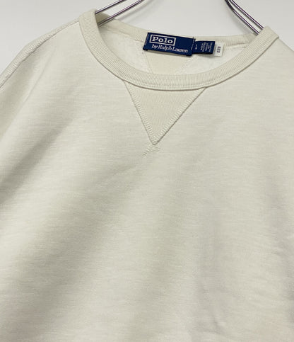POLO RALPH LAUREN スウェット 両Vガゼット ポケ付 ホワイト メンズ SIZE L ポロ・ラルフローレン